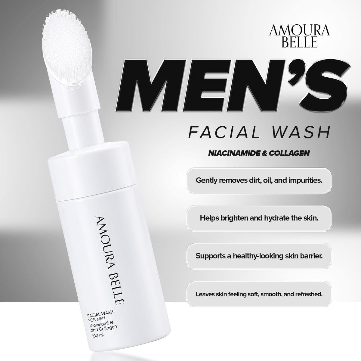 Niacinamide & Collagen Facial Wash for Men